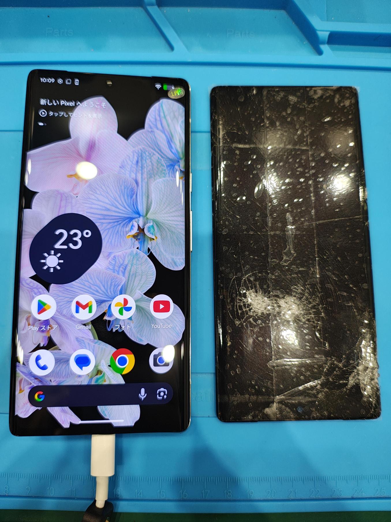Google Pixel 6 Proの画面交換修理！大きく割れたディスプレイを交換して復旧しました
